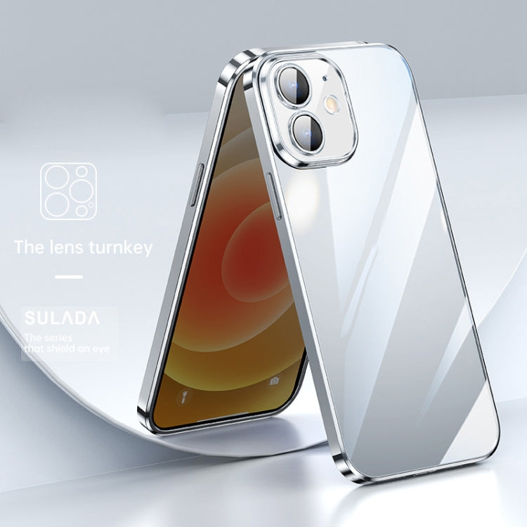 SULADA Lens Protector Plated Clear Case for iPhone 11 (Silver)