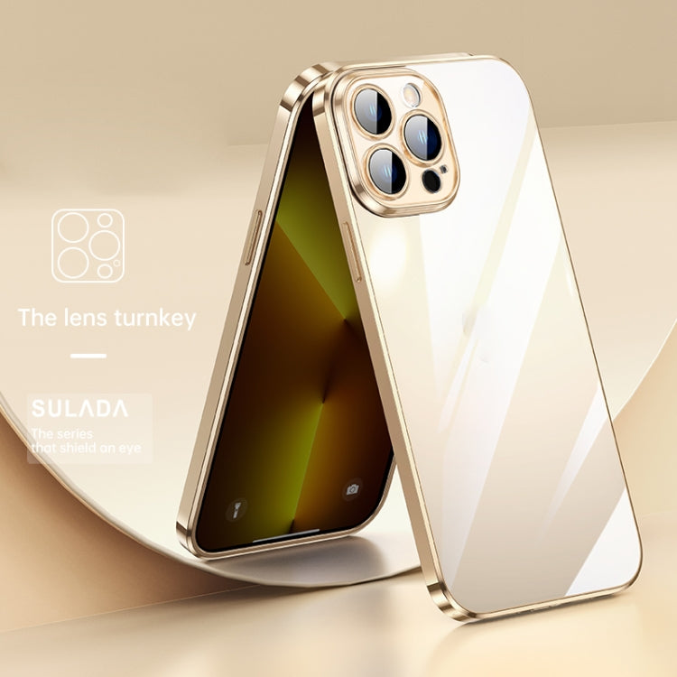 SULADA Lens Protector Plated Clear Case for iPhone 11 Pro Max (Gold)