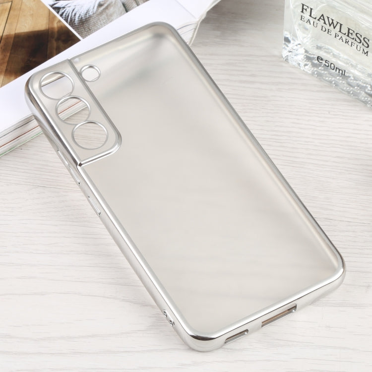 Sleek Silver Electroplated Shockproof Phone Case for Samsung Galaxy S22 5G