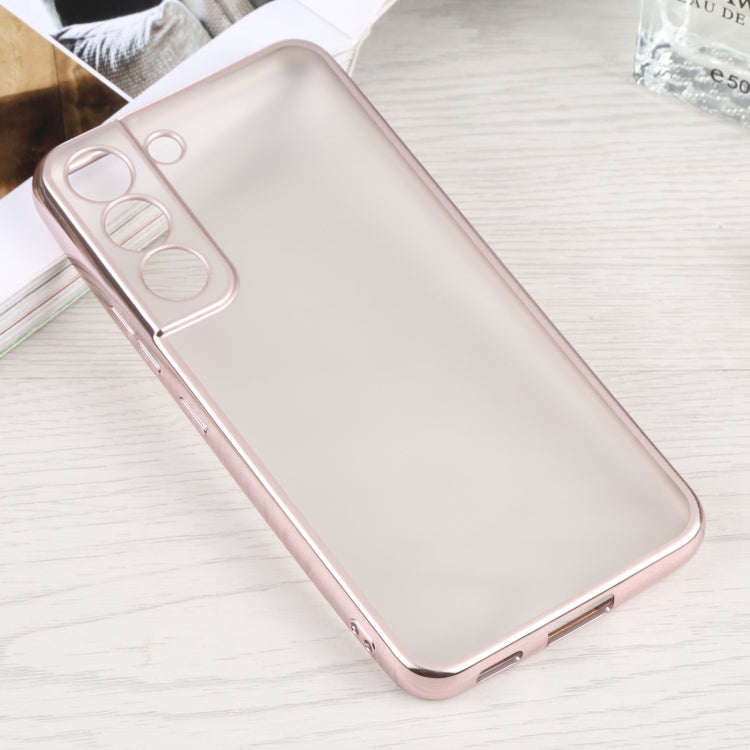SULADA Electroplating Shockproof Ultra-thin Matte TPU Phone Case for Samsung Galaxy S22 5G (Pink)
