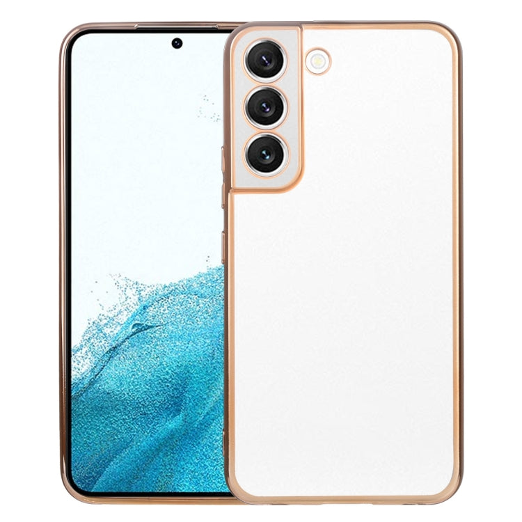 Elegant Gold Electroplated Shockproof Case for Samsung Galaxy S22 5G