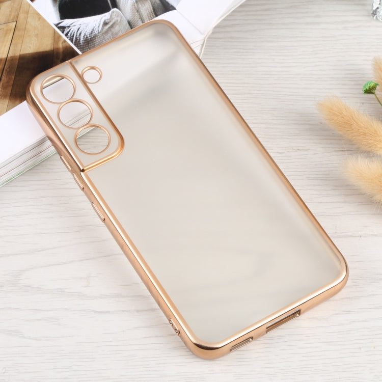 Elegant Gold Electroplated Shockproof Case for Samsung Galaxy S22 5G