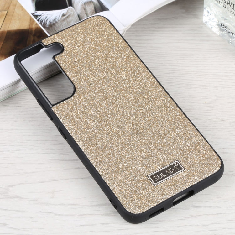 Samsung Galaxy S22 5G Shockproof TPU and Leather Phone Case in Gold