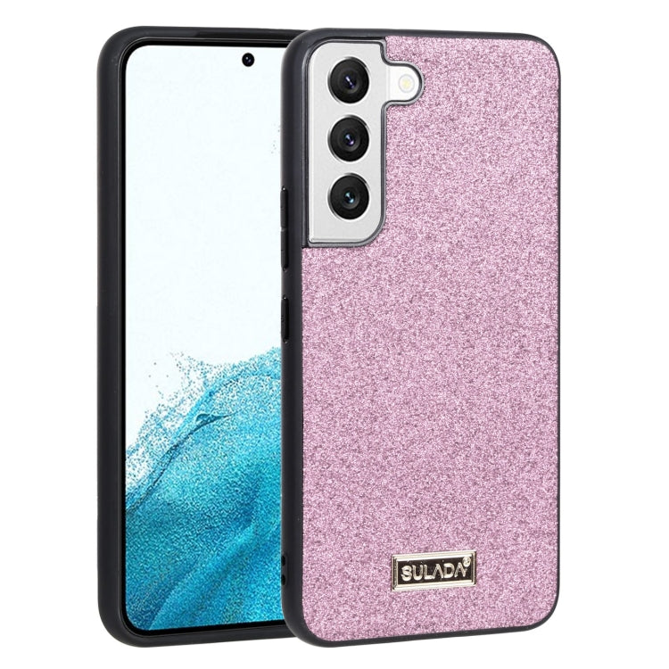 Purple Shockproof TPU and Leather Phone Case for Samsung Galaxy S22 5G