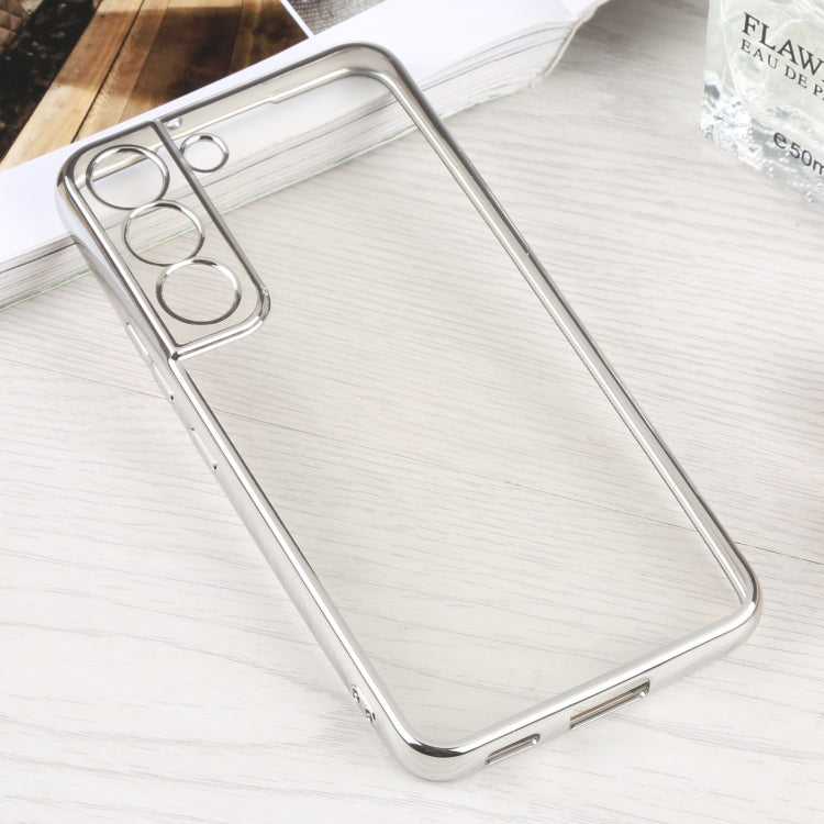 SULADA Elastic Silicone Edge + TPU Phone Case for Samsung Galaxy S22 5G (Silver)