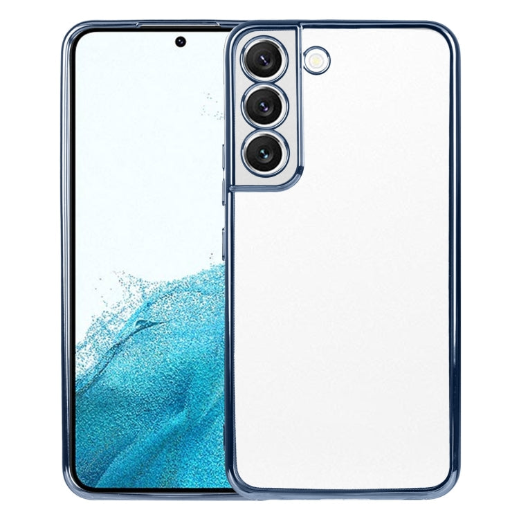 SULADA Blue Silicone Edge + TPU Phone Case for Samsung Galaxy S22 5G