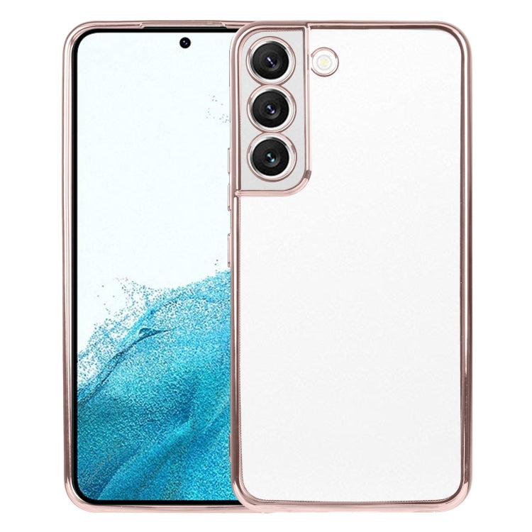 SULADA Elastic Silicone Edge + TPU Phone Case for Samsung Galaxy S22 5G (Pink)