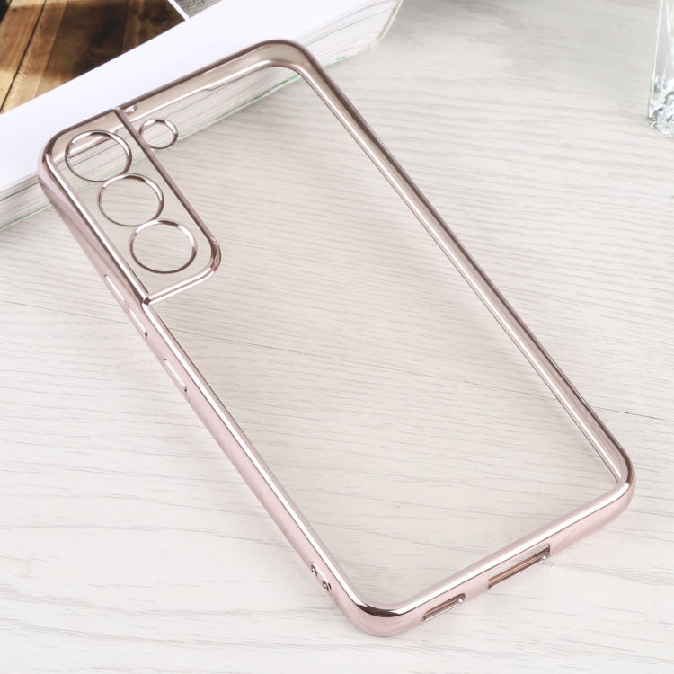 SULADA Elastic Silicone Edge + TPU Phone Case for Samsung Galaxy S22 5G (Pink)