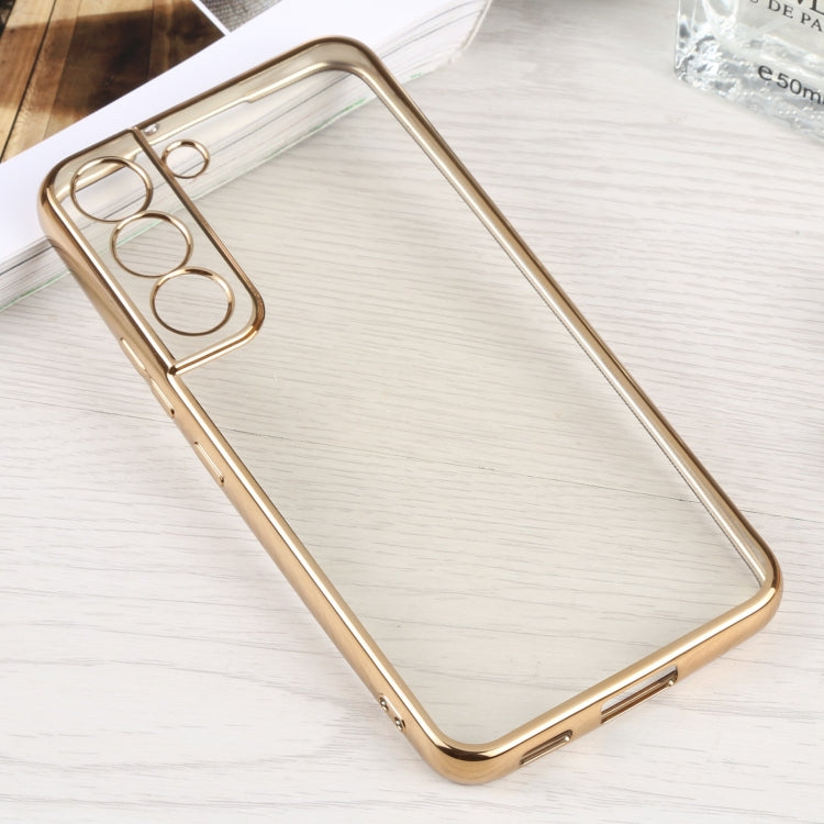 SULADA Elastic Silicone Edge + TPU Phone Case in Gold for Samsung Galaxy S22 5G