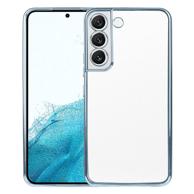 SULADA Elastic Silicone Edge + TPU Phone Case for Samsung Galaxy S22 5G (Sierra Blue)