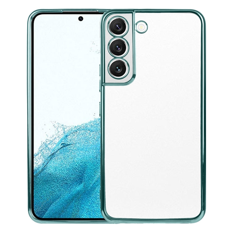 SULADA Green Elastic Silicone Edge + TPU Phone Case for Samsung Galaxy S22 5G