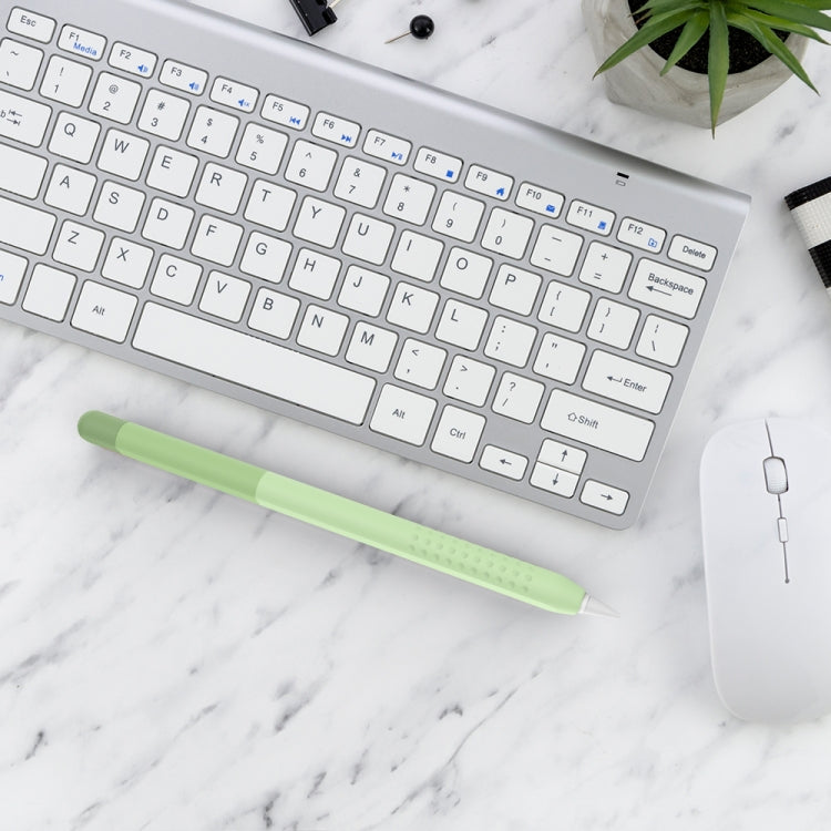 DUX DUCIS Rainbow Gradient Silicone Stylus Protective Case for Apple Pencil 2 (Gradient Green)