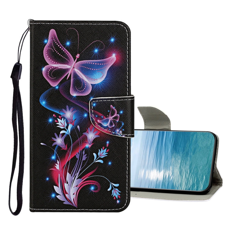 Fluorescent Butterfly PU Leather Flip Case for Samsung Galaxy A13 4G