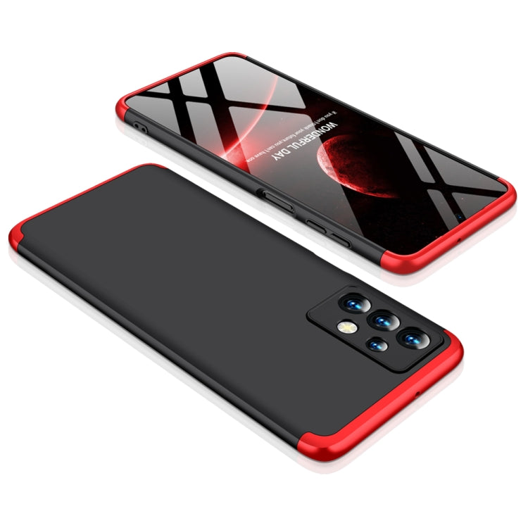 Samsung Galaxy A23 GKK Three Stage Splicing Full Coverage PC Phone Case - Black Red