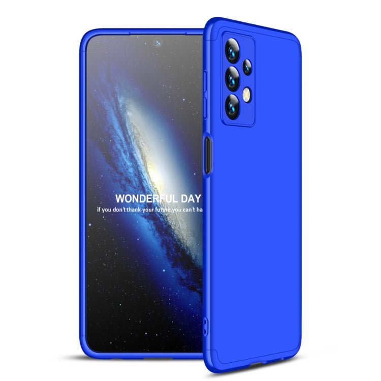 Blue Three Stage Splicing Full Coverage PC Phone Case for Samsung Galaxy A23 GKK