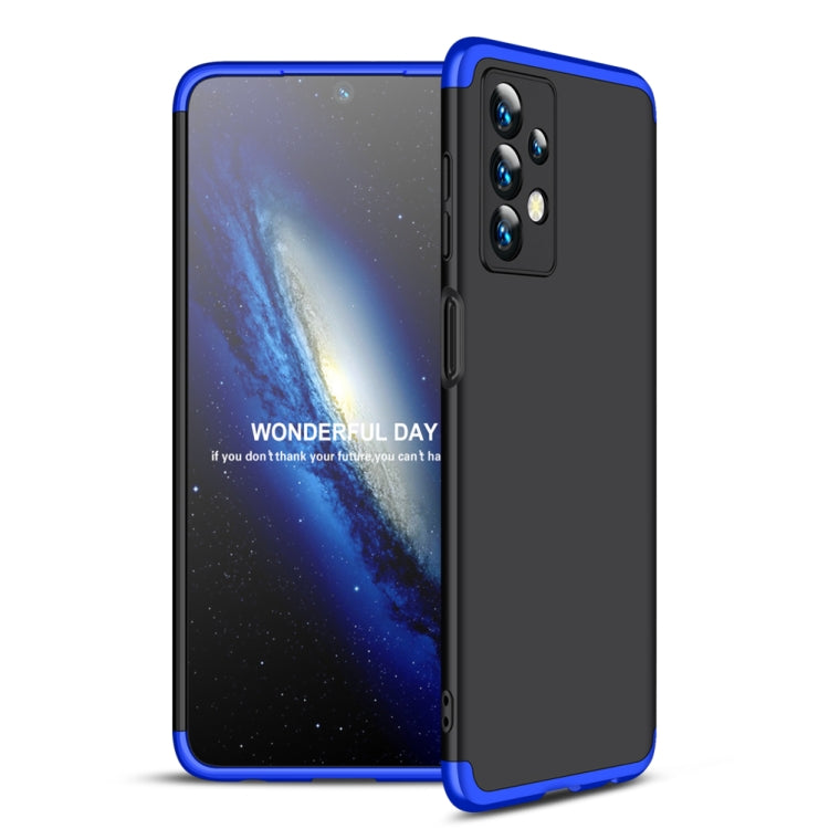 GKK Three Stage Splicing Full Coverage PC Phone Case for Samsung Galaxy A23 (Black Blue)