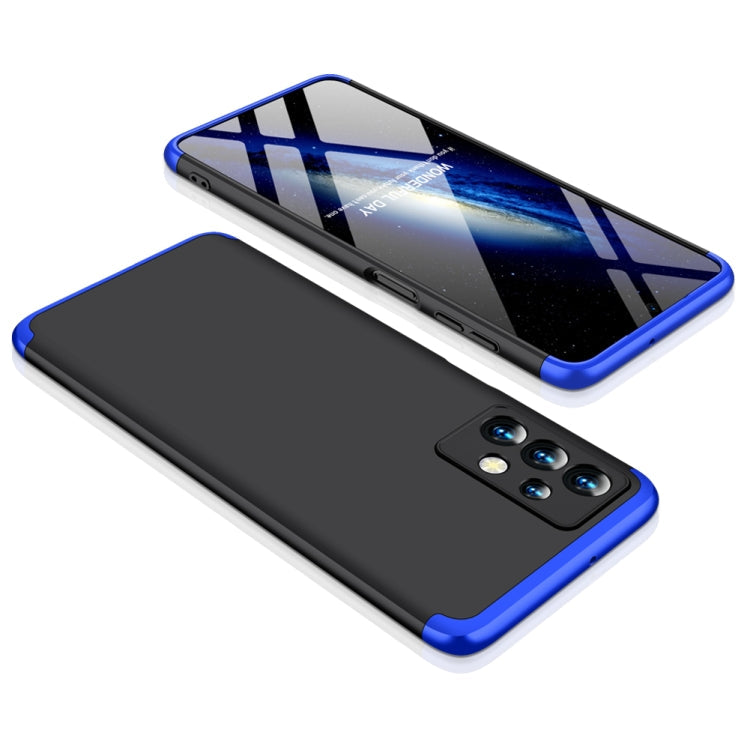GKK Three Stage Splicing Full Coverage PC Phone Case for Samsung Galaxy A23 (Black Blue)