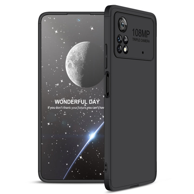 Xiaomi Poco M4 Pro 5G GKK Three Stage Splicing Full Coverage PC Phone Case(Black)