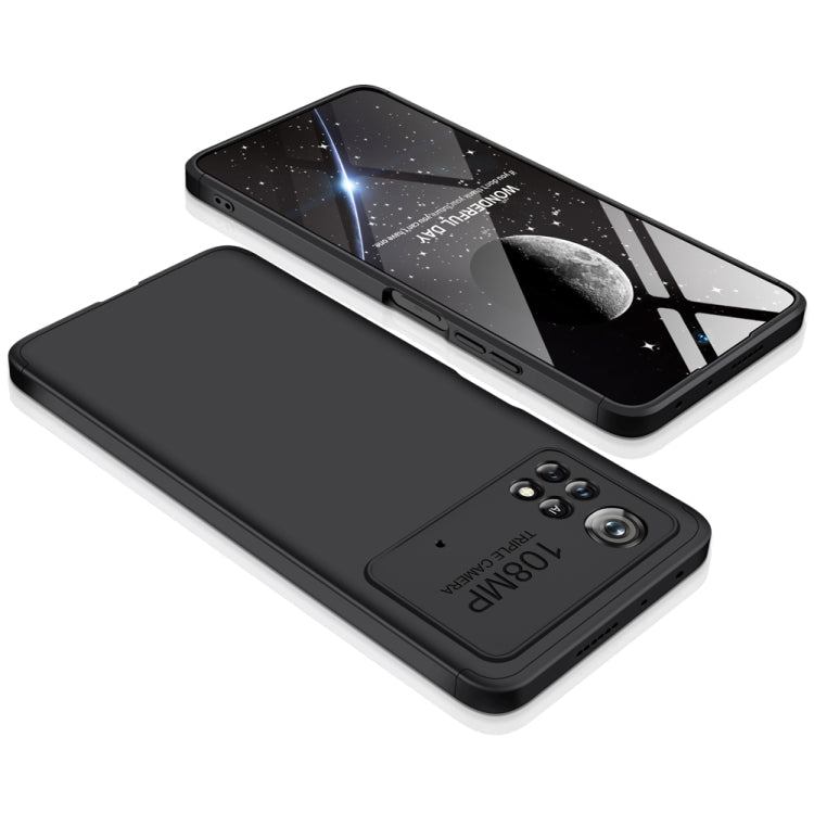 Xiaomi Poco M4 Pro 5G GKK Three Stage Splicing Full Coverage PC Phone Case(Black)