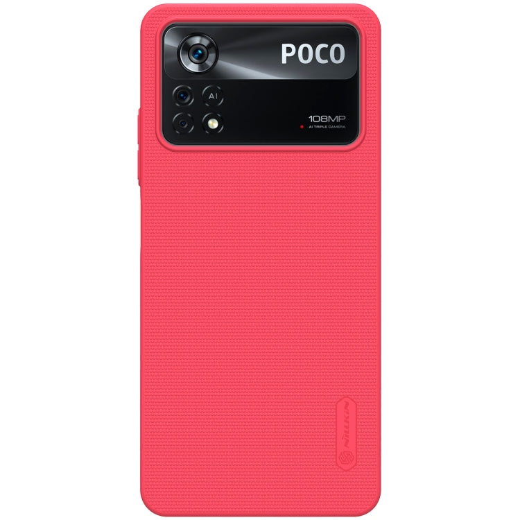 NILLKIN Frosted PC Phone Case for Xiaomi Poco X4 Pro 5G (Red)