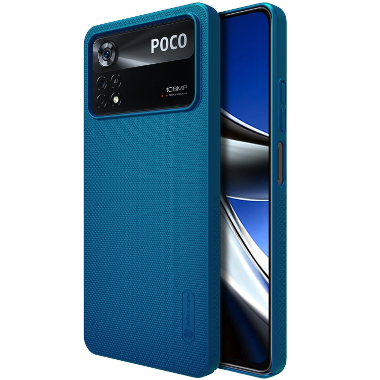 Nillkin Frosted PC Phone Case for Xiaomi Poco X4 Pro 5G - Blue