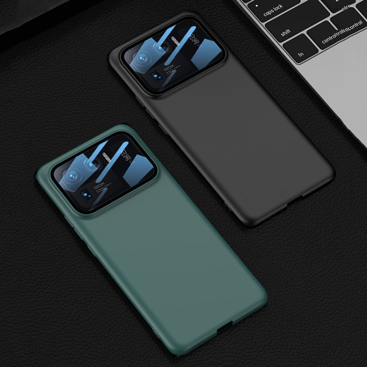 GKK Ultra-thin Full Coverage Protective Case for Xiaomi Mi 11 Ultra with Back Camera Lens Film (Dark Night Green)