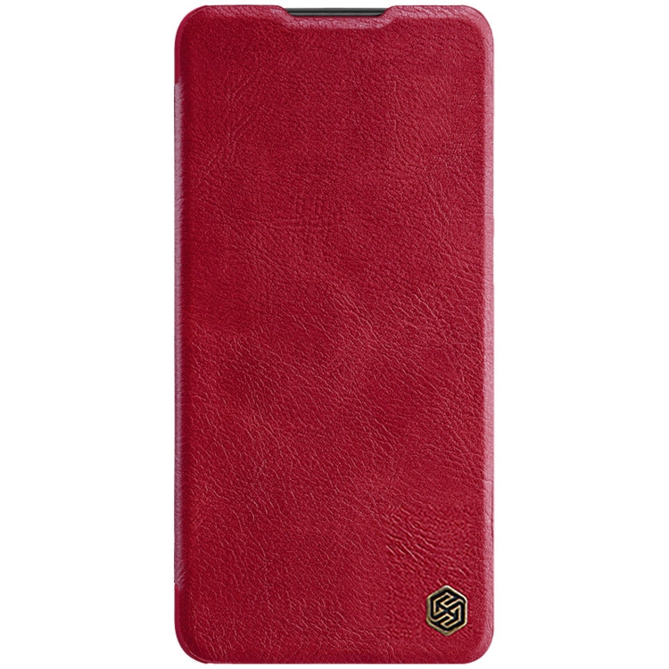NILLKIN QIN Series Pro Sliding Camera Cover Leather Phone Case for Xiaomi Poco X4 Pro 5G (Red)