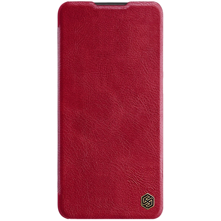 NILLKIN QIN Series Pro Sliding Camera Cover Leather Phone Case for Xiaomi Redmi K50 / K50 Pro in Red
