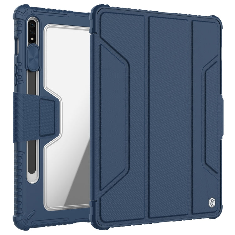 NILLKIN Bumper Pro Camshield Tablet Leather Case for Samsung Galaxy Tab S8 (Blue)