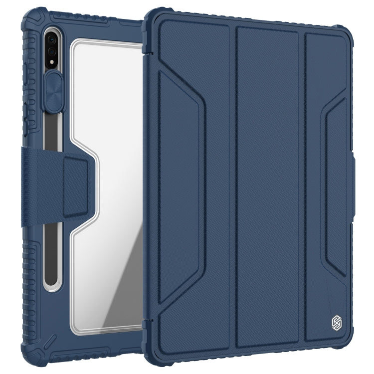 NILLKIN Bumper Pro Camshield Tablet Leather Case for Samsung Galaxy Tab S8+ - Blue