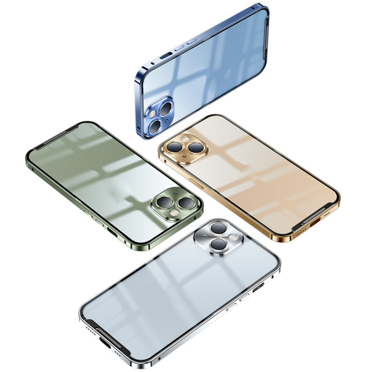 Green Frosted Metal Phone Case for iPhone 13 Pro