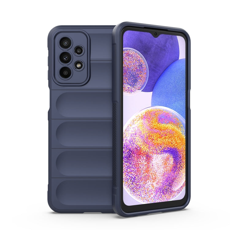 Dark Blue Magic Shield TPU + Flannel Phone Case for Samsung Galaxy A23