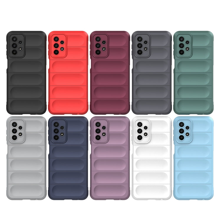 Dark Blue Magic Shield TPU + Flannel Phone Case for Samsung Galaxy A23