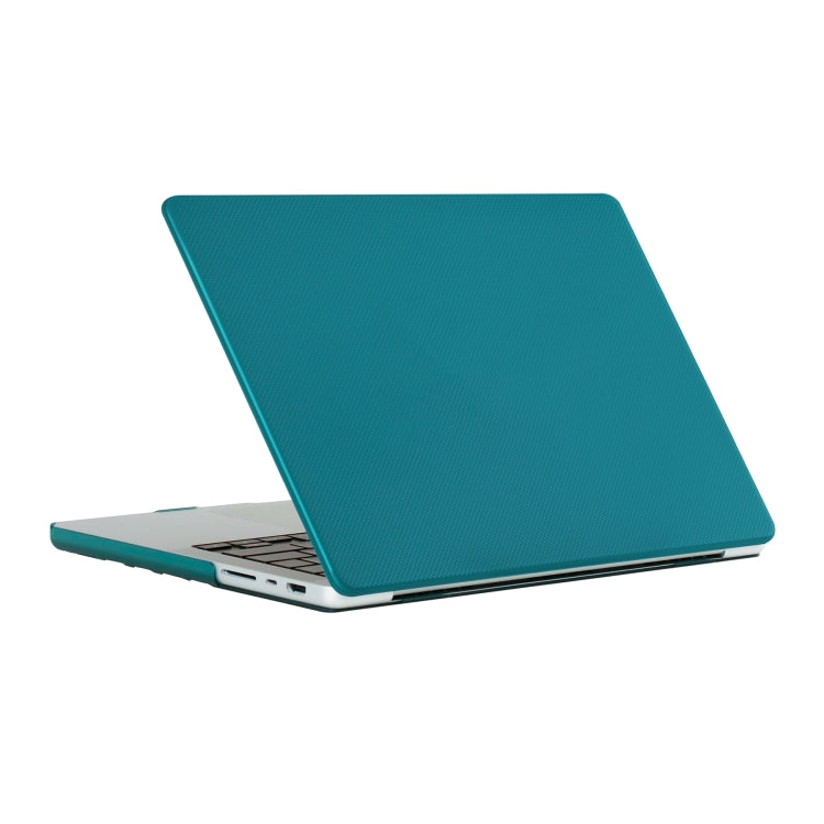 Dark Cyan Dot Texture Double Sided Tanned Laptop Case for MacBook Pro 13.3 inch A1706/A1708/A1989/A2159/A2289/A2251/A2338