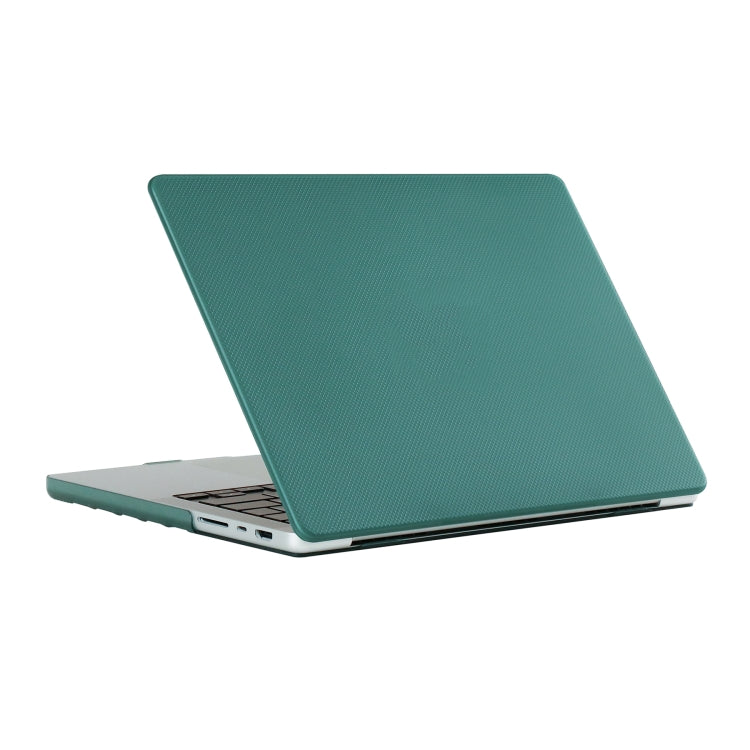 Dark Green Double Sided Laptop Case for MacBook Pro 13.3 inch with Dot Texture