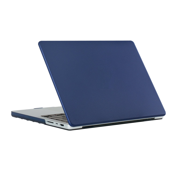 Blue Tanned Laptop Case with Dot Texture for MacBook Pro 14.2 inch A2442 2021