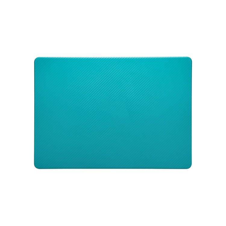 Carbon Fiber Textured Plastic Laptop Protective Case for MacBook Pro 16.2 inch A2485 2021 in Dark Cyan