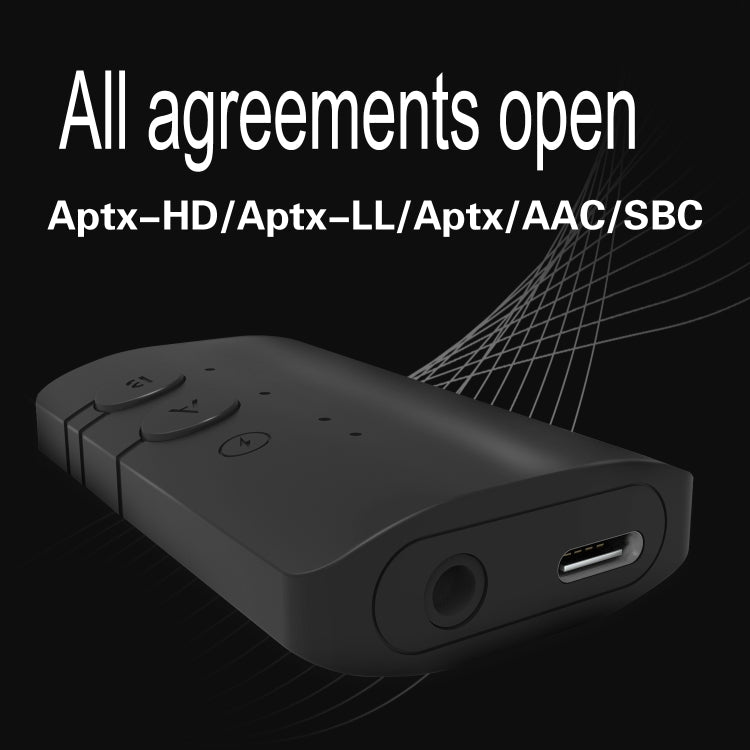 Bluetooth Receiver Transceiver Adapter with Codec Mode (Black)