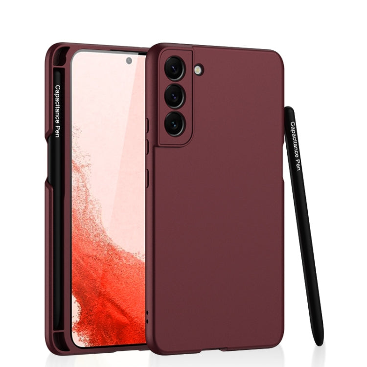 GKK Ultra-thin Skin Feel Phone Case with Stylus for Samsung Galaxy S22 5G (Red)