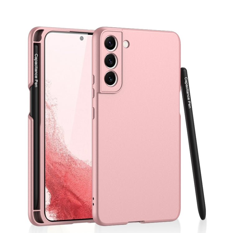 Samsung Galaxy S22 5G GKK Ultra-thin Skin Feel Phone Case with Stylus (Pink)