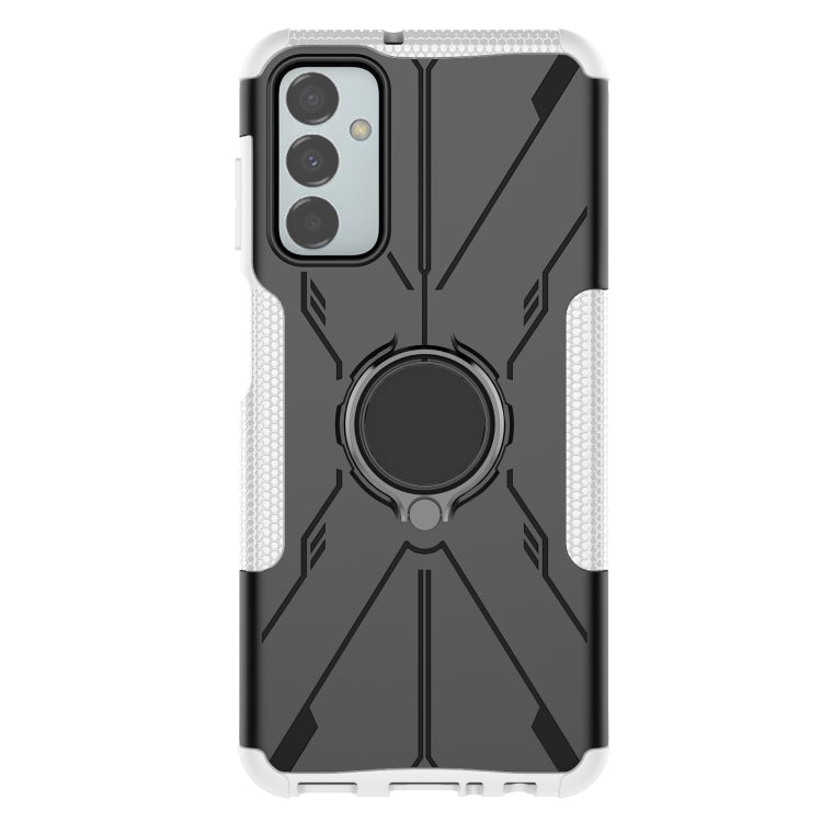 Samsung Galaxy F23 / M23 5G Shockproof Phone Case with Ring (White)