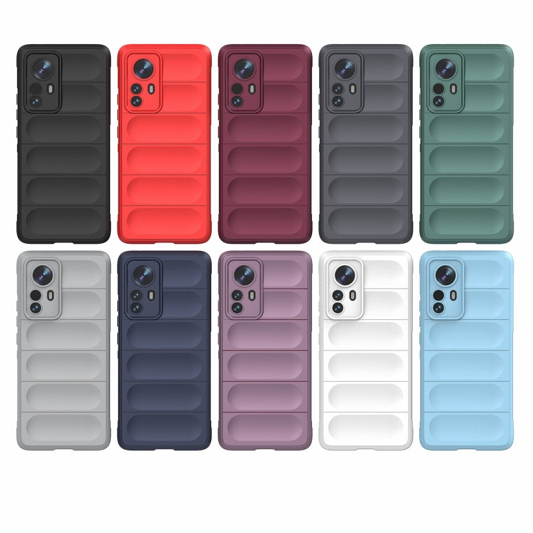 Xiaomi 12 Pro Dark Grey Magic Shield TPU + Flannel Phone Case