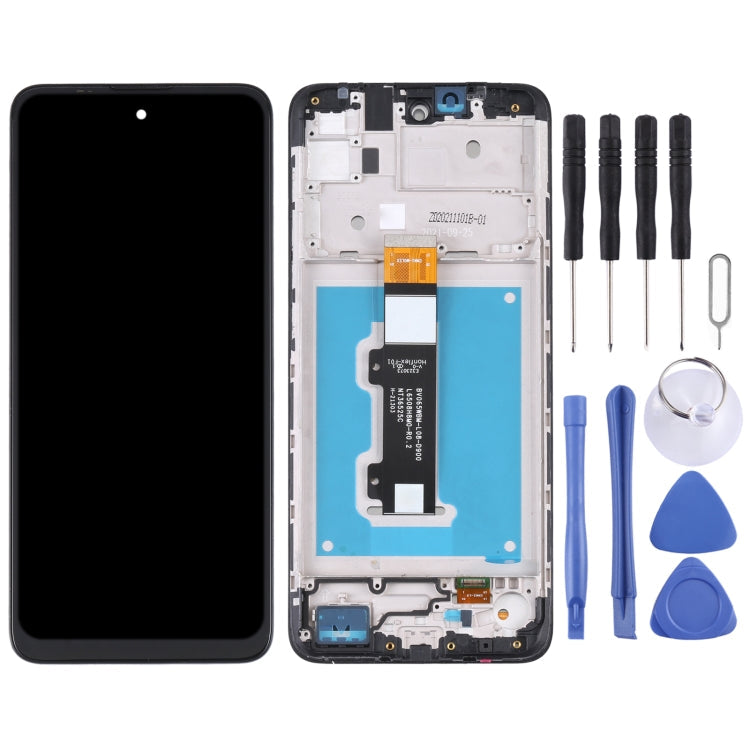 LCD Screen and Digitizer Full Assembly with Frame Replacement for Motorola Moto E40
