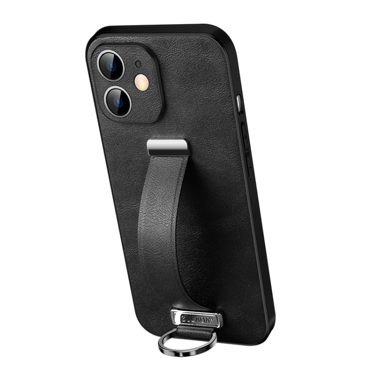 SULADA Cool Series Leather Texture Shockproof Phone Case for iPhone 12 (Black)
