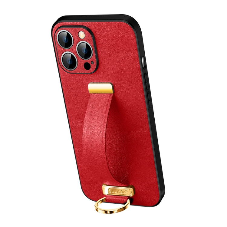 SULADA Cool Series Red Leather Texture Shockproof Phone Case for iPhone 12 Pro Max