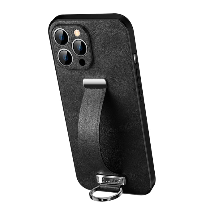 SULADA Cool Series Leather Texture Shockproof Phone Case for iPhone 13 Pro (Black)