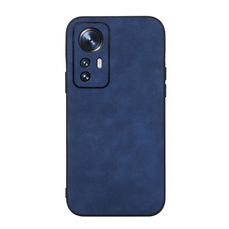 Blue Morocco Texture PU Shockproof Phone Case for Xiaomi 12 Pro