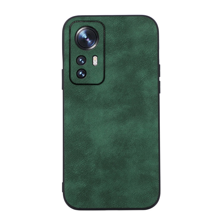 Xiaomi 12 Pro Green Morocco Textured PU Shockproof Phone Case