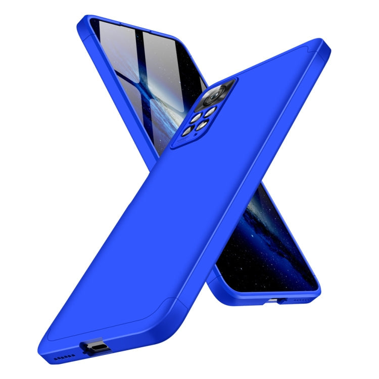 GKK Three Stage Splicing Full Coverage PC Case for Xiaomi Redmi Note 11 Pro 4G / 5G (Blue)