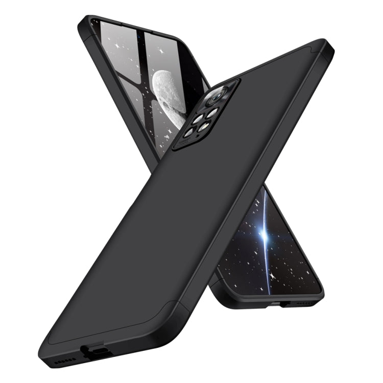 GKK Three Stage Splicing Full Coverage PC Case for Xiaomi Redmi Note 11 Pro 4G / 5G Global (Black)